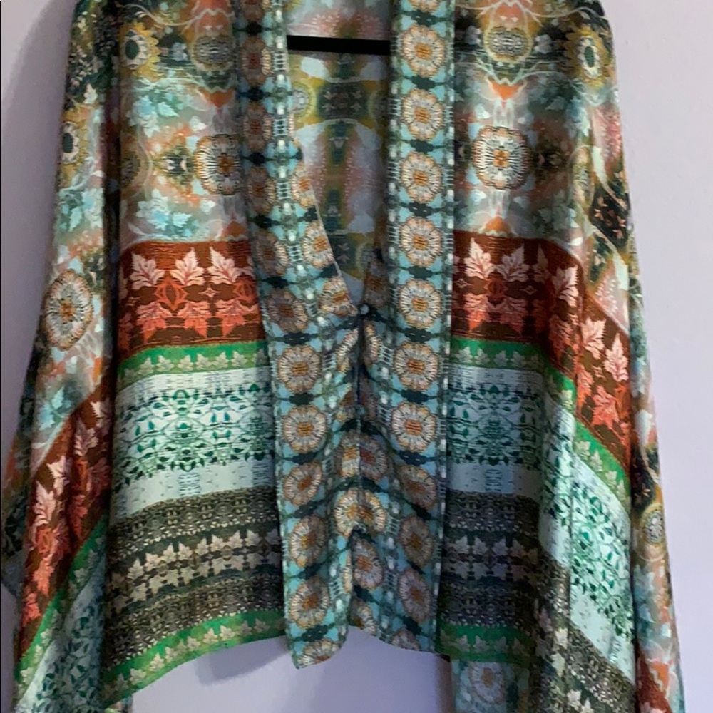 New List Print Kimono Top NWOT